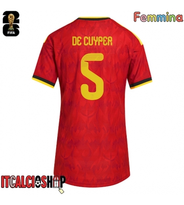 Belgio Maxim De Cuyper #5 Prima Maglia Femmina Mondiali 2026 Manica Corta